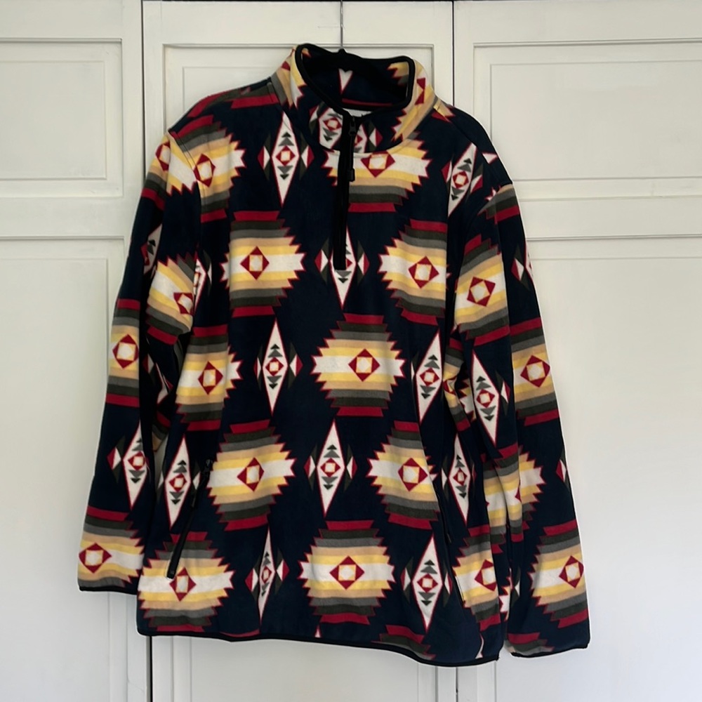 PACSUN blanket art 1/2 zip fleece pullover - men’s size XL. Brand new with tags.